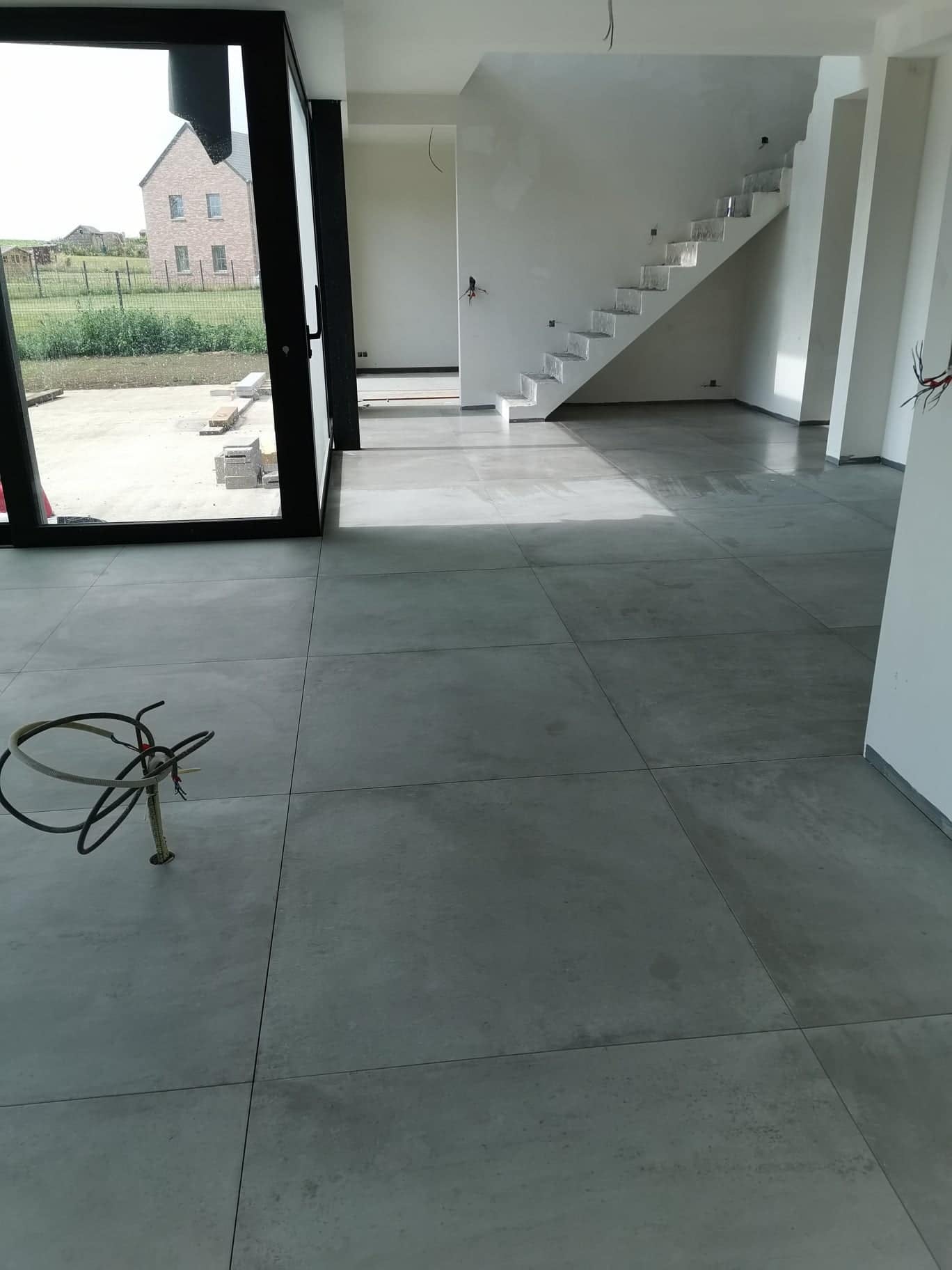 Carrelage sol salon salle à manger unifié - Belgique