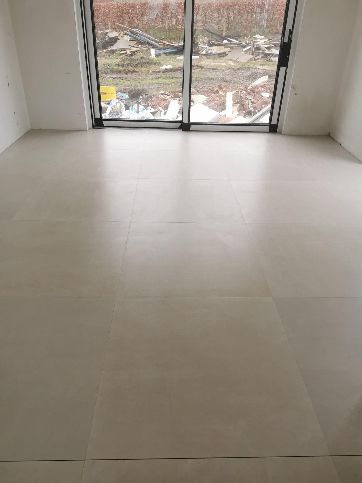 Carrelage sol maison neuve construction - Wallonie